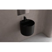 Lavabo Suspendu Monolith Round Noir Mat Diam. 450 X 380 Mm - SALGAR 114526 