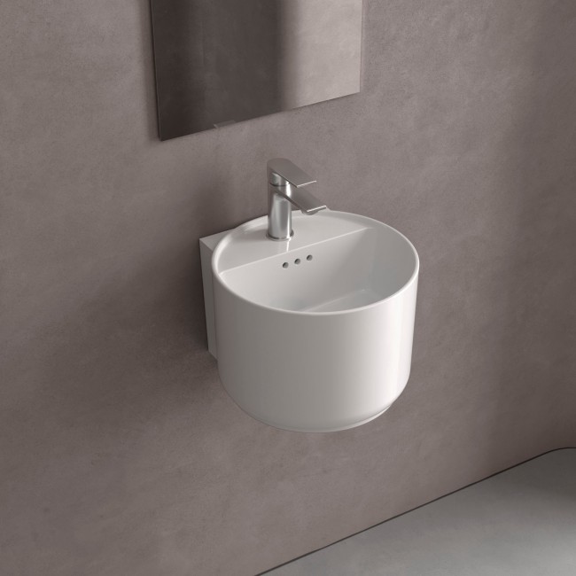 Lavabo Suspendu Monolith Mini Blanc Brillant Diam. 365 X 380 Mm - SALGAR 114527 