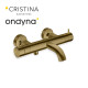 Bain douche thermostatique vieux bronze mat - CRISTINA ONDYNA TV15793