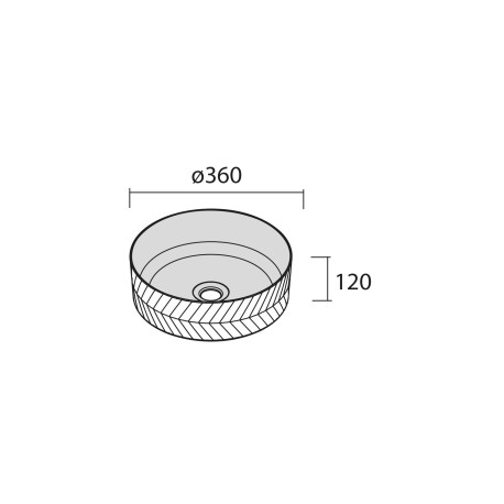 Lavabo À Poser Dune Natural Diam. 360 X 120 Mm - SALGAR 114522 