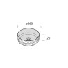 Lavabo À Poser Dune Natural Diam. 360 X 120 Mm - SALGAR 114522 