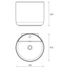 Lavabo Suspendu Monolith Square Noir Mat 400 X 420 X 400 Mm - SALGAR 114524 