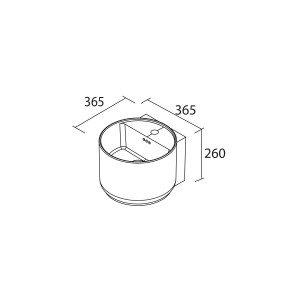 Lavabo Suspendu Monolith Mini Noir Mat Diam. 365 X 380 Mm - SALGAR 114529 
