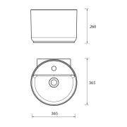 Lavabo Suspendu Monolith Mini Noir Mat Diam. 365 X 380 Mm - SALGAR 114529 