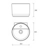 Lavabo Suspendu Monolith Mini Noir Mat Diam. 365 X 380 Mm - SALGAR 114529 