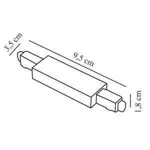 Adaptateur central double LINK Noir - Nordlux 79049903