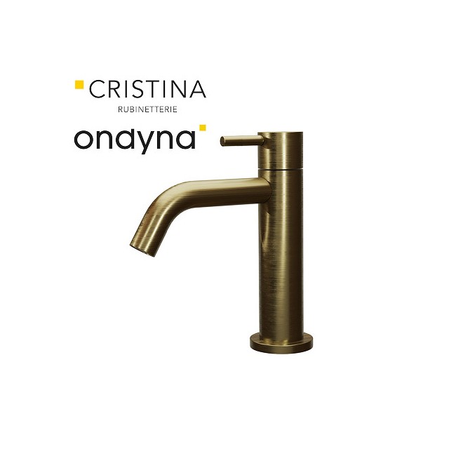 Lave mains triverde eau froide poignee tige vieux bronze mat - CRISTINA ONDYNA TV24093 