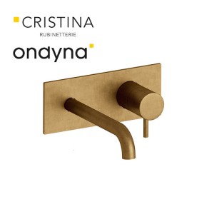 Lavabo mural triverde avec plaque bec 18 cm vieux bronze mat - CRISTINA ONDYNA TV25693 