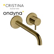 Lavabo mural triverde 2 trous bec 225 cm vieux bronze mat - CRISTINA ONDYNA TV25993 