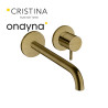 Lavabo mural triverde 2 trous bec 225 cm vieux bronze mat - CRISTINA ONDYNA TV25993 