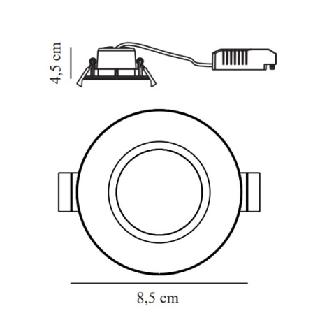 Spot encastré LED TIAKI Noir - NORDLUX 49570103