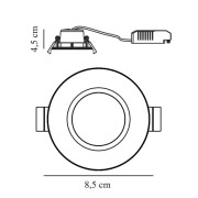 Spot encastré LED TIAKI Noir - NORDLUX 49570103