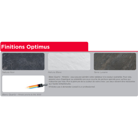 Radiateur à inertie OPTIMUS Terre Lunaire 1600W  - Valderoma CT1600O