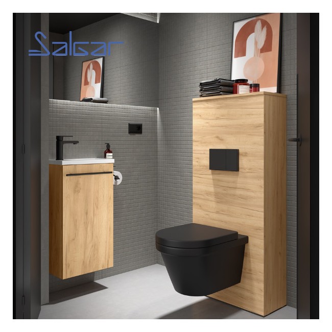 Habillage Bâti-Support pour WC suspendu Chêne africain NOJA - SALGAR 106295