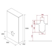 Habillage Bâti-Support pour WC suspendu Chêne africain NOJA - SALGAR 106295