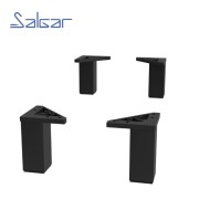 Ensemble de 4 pieds 100 mm NOIR MAT - SALGAR 83425