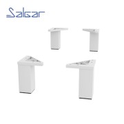 Ensemble de 4 pieds 100 mm BLANC MAT - SALGAR 83817