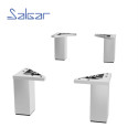 Ensemble de 4 pieds 100 mm CHROME - SALGAR 83819