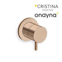 Mitigeur douche triverde encastre complet or rose brosse - CRISTINA ONDYNA TV63834P 