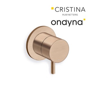 Mitigeur douche triverde encastre complet or rose brosse  - CRISTINA ONDYNA TV63834P 