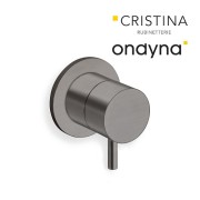 Mitigeur douche triverde encastre complet chrome noir brosse - CRISTINA ONDYNA TV63875 