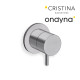 Mitigeur douche triverde encastre complet metal brosse - CRISTINA ONDYNA TV63877