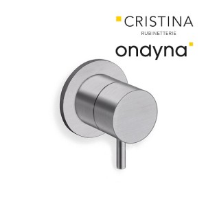 Mitigeur douche triverde encastre complet metal brosse - CRISTINA ONDYNA TV63877 