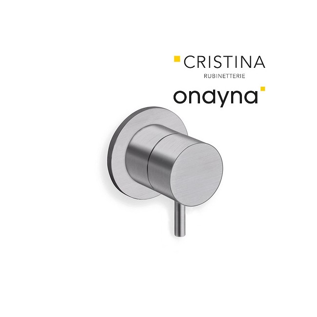 Mitigeur douche triverde encastre complet metal brosse - CRISTINA ONDYNA TV63877 