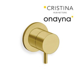 Mitigeur douche triverde encastre complet or brosse - CRISTINA ONDYNA TV63896P 