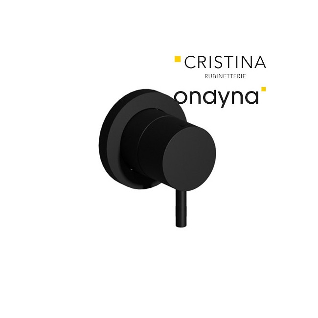 Inverseur triverde encastre complet 2 sorties black mat - CRISTINA ONDYNA TV68313 