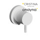 Inverseur triverde encastre complet 2 sorties whitemat - CRISTINA ONDYNA TV68324