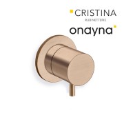 Inverseur triverde encastre complet 2 sorties or rose brosse - CRISTINA ONDYNA TV68334P 