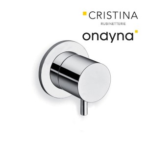 Inverseur triverde encastre complet 2 sorties chrome - CRISTINA ONDYNA TV68351 