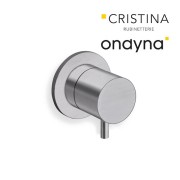 Inverseur triverde encastre complet 2 sorties metal brosse - CRISTINA ONDYNA TV68377 