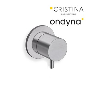 Inverseur triverde encastre complet 2 sorties metal brosse - CRISTINA ONDYNA TV68377 