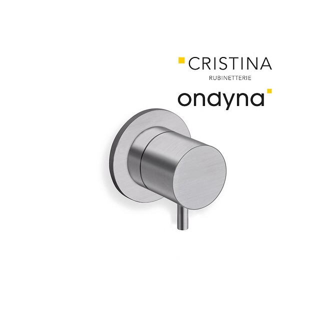 Inverseur triverde encastre complet 2 sorties metal brosse - CRISTINA ONDYNA TV68377 