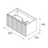 Meuble de salle de bain 1 tiroir BIBA 600 ANTHRACITE MAT - SALGAR 102984