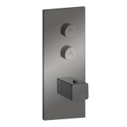 Façade Thermo Twist thermostatique 2 sorties Métal Brossé Quadri - CRISTINA ONDYNA XQ62277