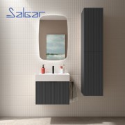 Meuble de salle de bain 1 tiroir BIBA 600 ANTHRACITE MAT - SALGAR 102984