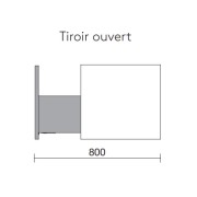 Meuble de salle de bain 1 tiroir BIBA 600 ANTHRACITE MAT - SALGAR 102984