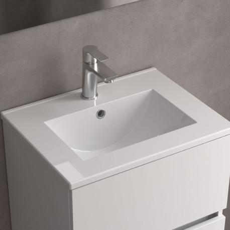 Meuble et vasque de salle de bain Noja 600 WHITE GLOSS - SALGAR 106106