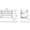 Meuble et vasque de salle de bain Noja 600 WHITE GLOSS - SALGAR 106106