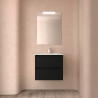 Meuble et vasque de salle de bain Noja 600 BLACK SATIN - SALGAR 106108