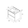 Meuble et vasque de salle de bain Noja 600 BLACK SATIN - SALGAR 106108