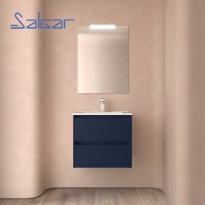 Meuble et vasque de salle de bain Noja 600 BLUE SATIN - SALGAR 106109