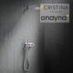 Façade douche thermostatique 3 sorties chrome - CRISTINA ONDYNA TV70351
