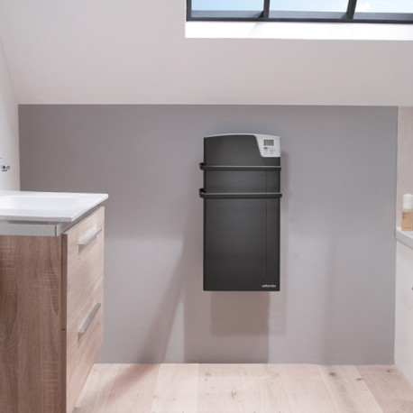 Sèche-serviettes soufflant Atlantic KEA Gris - 1400W (800W + 600W) - 841524