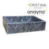 Vasque en pierre rectangulaire 110/45/10 cm noir marbré - CRISTINA ONDYNA UC3111007