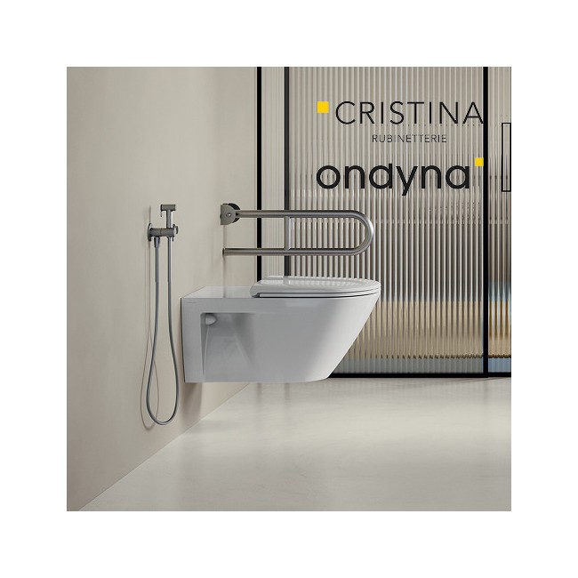 WC confort pmr 70x36 céramique blanc brillant - CRISTINA ONDYNA WCCT703601 