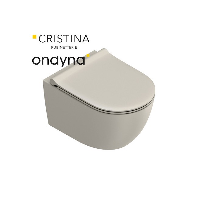 WC suspendu tonalita 55x35 Sable - CRISTINA ONDYNA WCSF5529 
